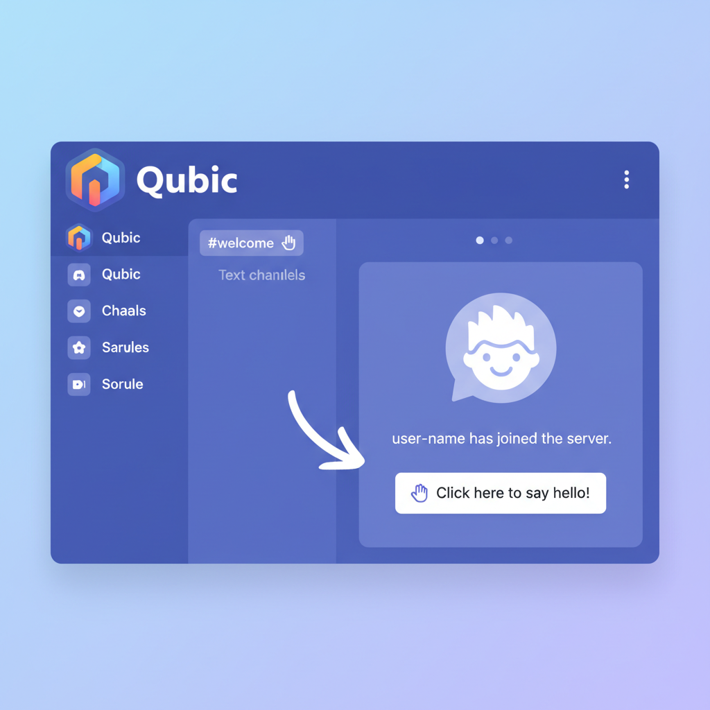 user joining Discord server with Qubic logo, clean interface
